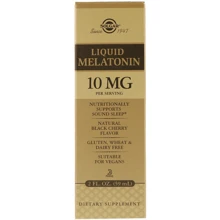 Solgar Liquid Melatonin, Natural Black Cherry Flavor Солгар Мелатонин жидкий, вишня 10 mg 59 ml: Форма выпуска Жидкость