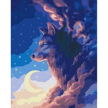Картина по номерам Brushme Волк в облаках 40x50 см (BS35848): Производитель Brushme