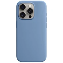 Чехол для iPhone Monblan Silicone Case MagSafe Winter Blue for iPhone 15 Pro: Цвет синий