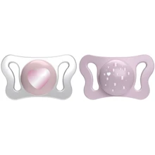 Пустышка Chicco Physioforma Micro 0-16 месяцев 2 штуки розовый (75126.11): Возраст с рождения