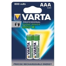 Varta AAA 800mAh NiMh 2pcs PHONE Power (58398101402): Емкость 800 мАч