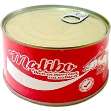 Тунец Malibo целый в собственном соку 400 г (6191519600394): Вес нетто 400 г