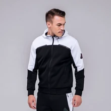 Спортивна толстовка Peak FWA01001-WHI 46 чорна з капюшоном на блискавці: Вид Спортивні толстовки