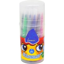 Фломастери-пензлик 1633-21PD 21 кол. Super Washable, Marco в пластик.банку: Тип На водной основе