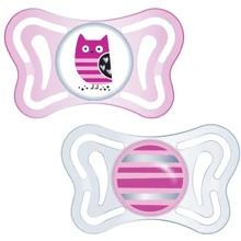 Пустышка Chicco Physio Light силиконовая 6-16 мес 2 шт розовая (71033.11): Возраст старше 6 месяцев
