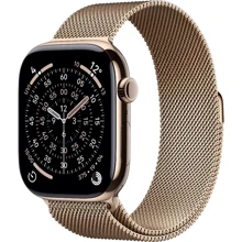 Apple Watch Series 11 GPS + Cellular 46mm Gold Titanium Case with Gold Milanese Loop - M/L (MFD84): Размер корпуса 46mm