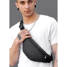 Мужская поясная сумка Sambag Soho MSS черная (82119101m): Пол Мужской