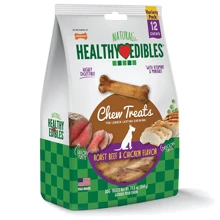 Жевательное лакомство Nylabone Healthy Edibles Roast Beef&Chicken для собак до 11 кг со вкусом говядины и курицы 12 шт. уп.: Производитель Nylabone