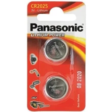 Батарейка Panasonic CR 2025 BLI 2 LITHIUM (CR-2025EL/2B): Емкость 165 mAh