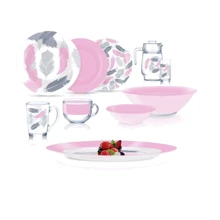 Столовый сервиз Luminarc AMB Tirana Pink 46 пр. (Q9308): Количество персон 6