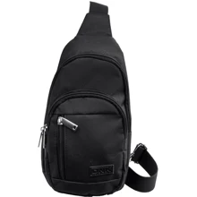 Мужская сумка-слинг DNK Leather черная (DNK-JOKER-4-BAG-1): Пол Мужской