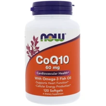NOW Foods CoQ10 60 mg with Omega 3 Fish Oils 120 caps: Вид ферментні