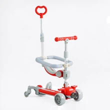 Самокат детский Skyper 5 в 1 красный (J-08936): Количество колес 3