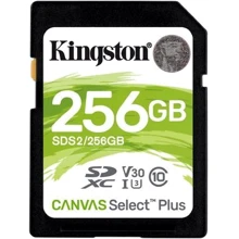 Kingston 256GB SDXC Class 10 UHS-I U3 V30 Canvas Select Plus (SDS2/256GB) (Карти пам'яті)(78737455)(Stylus Approved): Причина уцінки Нетоварный вид упаковки (было повреждение)