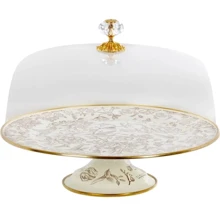 Тортівниця емальована Elmani Bird на ніжці з кришкою 30см (763-043): Виробник Elmani