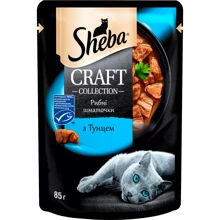 Влажный корм для котов Sheba CRAFT cig POU с тунцом в соусе 85 г (3065890139022): Тип Влажный корм