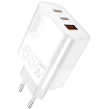 Зарядний пристрій WUW Wall Charger USB+2xUSB-C PD 65W C199 White: Особливості USB-C, Power Delivery (PD)