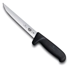Кухонний ніж Victorinox Fibrox Boning 15см з черн. ручкою (5.6003.15M): Лезо нержавіюча сталь