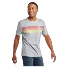 Спортивна футболка Saucony Rested Short Sleeve 800258-LGH 50 світло-сіра з принтом: Вид Футболки