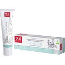 SPLAT Professional Sensitive Зубная паста Сенситив 100 ml: Назначение Антибактериальное, Восстановление, Укрепление эмали, Очищение