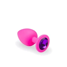 Анальний корок CRYSTAL Pink Silicone Amethyst, M: Для кого унісекс