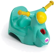 Детский горшок Ok Baby Scooter со звуковой фарой бирюзовый (38227230): Цвет бирюзовый