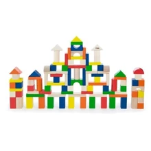 Дерев'яні кубики Viga Toys Велике будівництво, 100 шт., 2,5 см (50334): Тип кубики