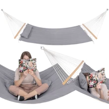 Гамак Springos 200 x 140 см HM056 подвесной с деревянными перекладинами XXL: Производитель Springos