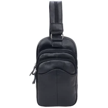 Чоловіча сумка-слінг Borsa Leather чорна (1ta1003m-black): Стать Чоловік