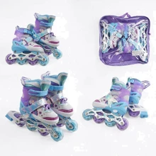 Раздвижные ролики Best Roller колеса PU 67728-S (29-33) Фиолетовые: Цвет фиолетовый