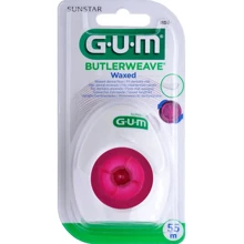 GUM Butlerweave Waxed Зубна нитка вощена 55 m: Призначення От зубного налета