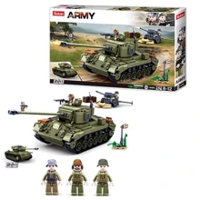 Конструктор Sluban військовий, танк, гармата, фігурки, 742 подітий. (M38-B0860): Виробник Sluban