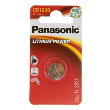 Батарейка Panasonic CR 1620 BLI 1 LITHIUM (CR-1620EL/1B): Емкость 75 mAh