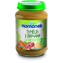 Пюре Hamanek Тунец с овощами и картофелем 190 г (1215871): Вид Рыбно-овощное