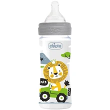 Бутылочка для кормления Chicco Well-Being 250 мл с силиконовой соской 2 мес+ (20623.31): Материал полипропилен
