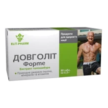 Элит-Фарм Долголет Форте 0,5 г № 80: Форма выпуска Таблетки