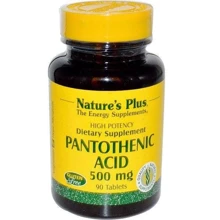 Natures Plus Pantothenic Acid 500 mg 90 tabs Пантотеновая кислота (B5): Тип Витамин B