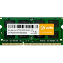 ATRIA 8 GB SO-DIMM DDR3 1600 MHz (UAT31600CL11SLK1/8): Тип DDR3