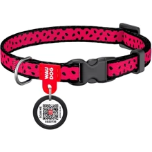 Ошейник для котов WAUDOG Nylon c QR паспортом Арбуз пластиковый фастекс 10 ммx20-30 см (5269): undefined undefined
