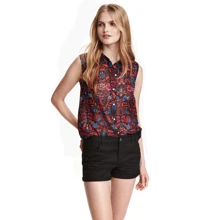 Блуза H&M 3895354 44 разноцветная без рукава: Сезон Лето