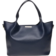 Кожаная сумка тоут Ricco Grande синяя (1L943-blue): Пол Женский
