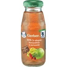 Сок GERBER яблоко-виноград с шиповником для детей с 6 месяцев (7613033520761): Тип Соки