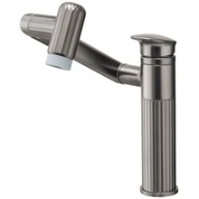 Смеситель для раковины Lefton 360° Rotatable Single-Hole Bathroom Faucet-BF2208 Brushed Nickel: Назначение Для раковины