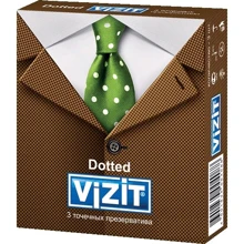 Презервативи VIZIT Dotted з пухирцями 3 шт: Тип Для натуральних відчуттів