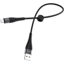 Кабель Borofone USB Cable to Micro USB Munificent 0.25m Black (BX32): Тип USB-C - microUSB