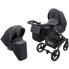 Коляска 2 в 1 Bair City Soft 452 Черный - черная кожа (680691): Тип коляски Универсальная коляска (2-в-1)