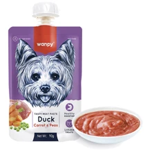 Жидкий корм Wanpy Duck Carrot & Pea крем-пюре Утка с морковью для собак 90 г (58119): Тип Влажный корм