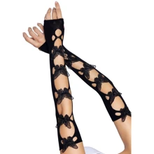 Митенки Leg Avenue Butterfly applique arm warmers Black: Для кого Для женщин