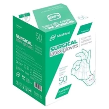 Рукавички хірургічні MedPlast латексні з пудрою розмір 6 (M) 50 пар / уп.: Вид рукавички латексні
