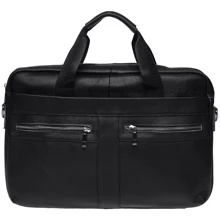 Мужская сумка мессенджер Borsa Leather черная (k11120a-black): Пол Мужской